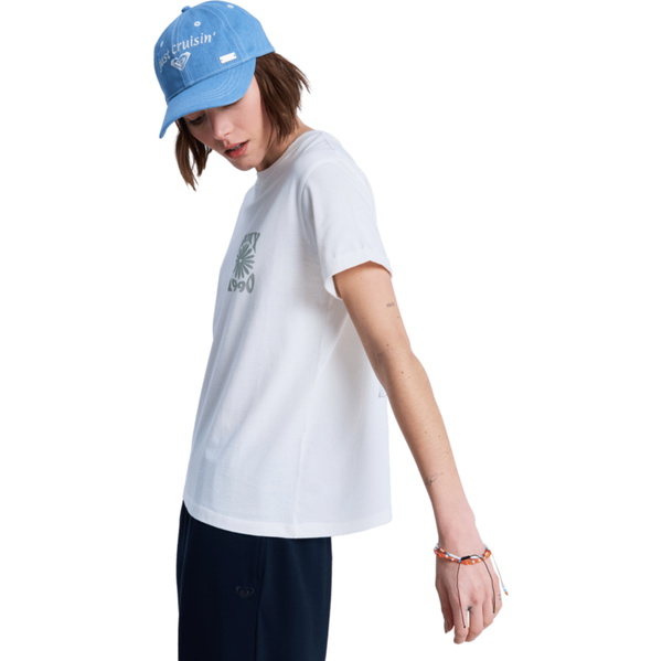2026 Roxy Womens Oceanregular Short Sleeve T-Shirt ERJZT06110 - Coconut Milk